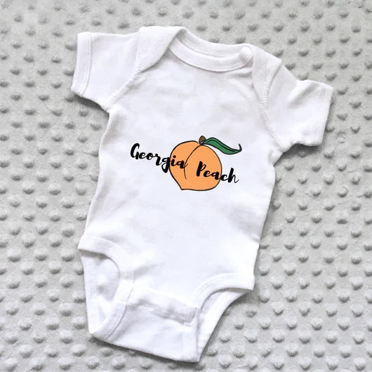 Georgia Peach Baby Onesie